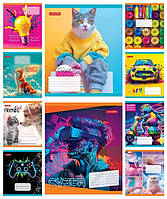 Зошит 24 арк. клітинка Фемілі Лайн мокрий шовк+УФлак вибірково, упаковка 20шт, ТМ Тетрада, Україна