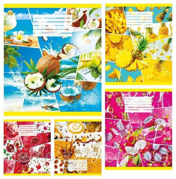 Зшитий 36 арк. # кол.обкладинка Колаж, упаковка 20шт, ТМ Тетрада, Україна, фото 1