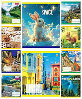 Зошит 96 арк. клітинка кольорова обкладинка , упаковка 10шт, ТМ Тетрада, Україна