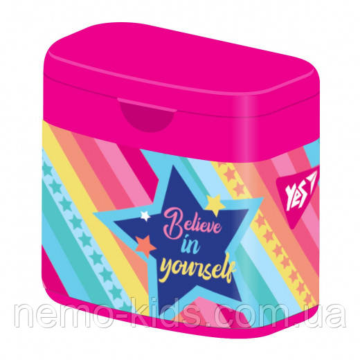 Точилка подвійна з кришкою "Rainbow", 4*2*2см, ТМ YES, Україна, фото 1