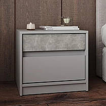 Тумба приліжкова Еверест Стайл-500 50,2х39х44,2 см Кашемір/Бетон (DTM-071155), фото 3