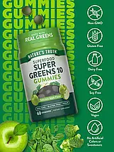 Антиоксиданти Nature's Truth Super Food Super Greens 10 Gummies 60 жув. цукерок (яблуко), фото 3