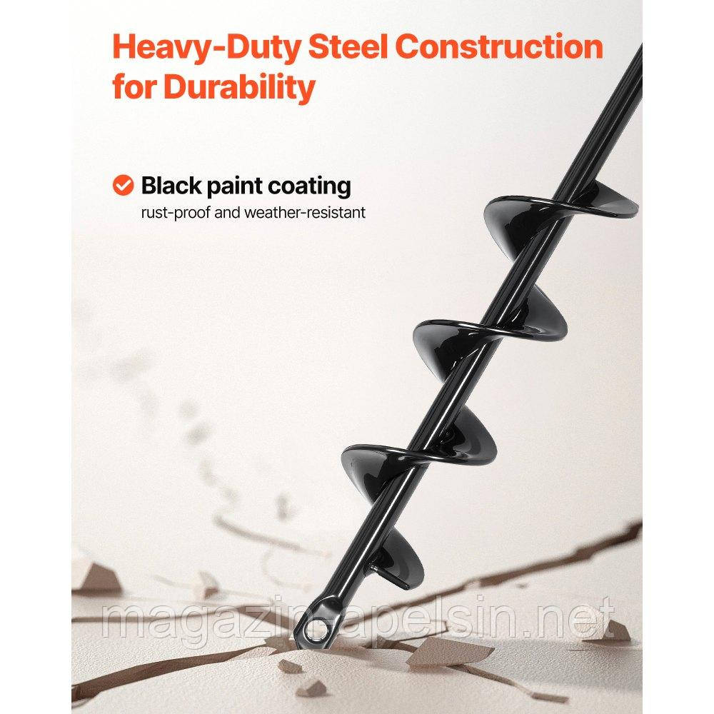 Бур для земляних стовпів VEVOR Бур для земляних отворів Садовий бур для свердлильної машини 4x42 см