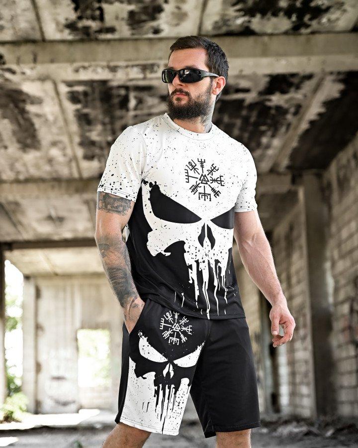 Літній тактичний комплект Punisher: футболка і шорти, фото 1