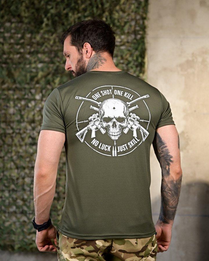 Тактична вологовідвідна футболка One Shot Олива TDF, фото 1