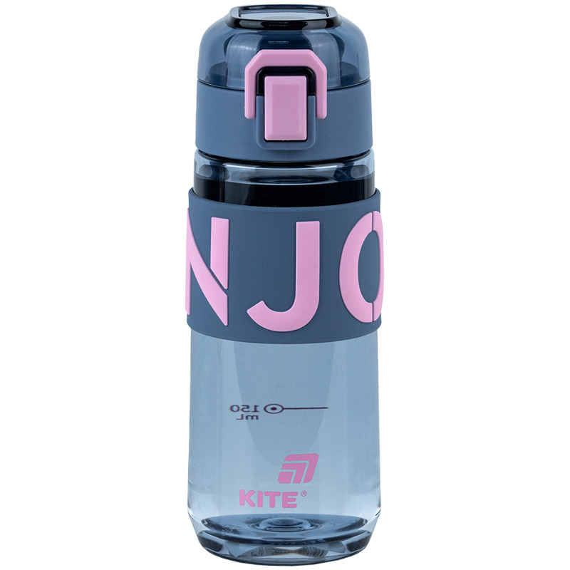 Пляшечка для води, 550 мл, сіро-рожева, фото 1