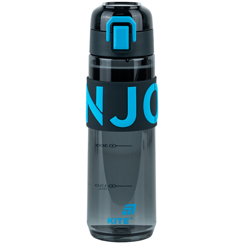 Пляшечка для води, 680 мл, чорно-блакитна, фото 1