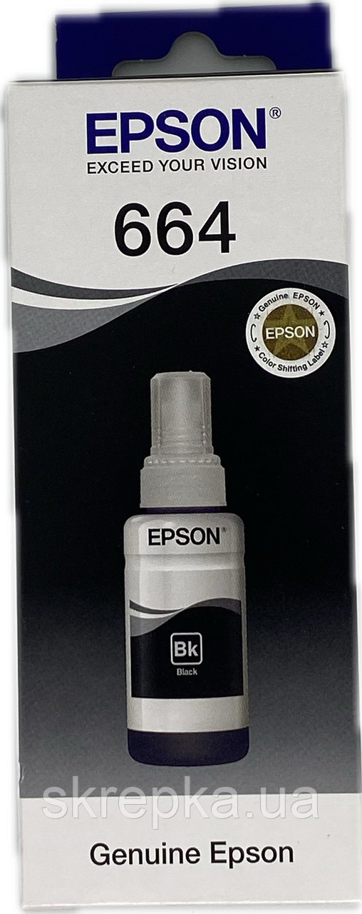 Оригінальне чорнило Epson 664 Black (70мл), фото 1