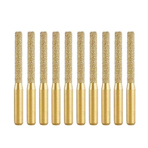 Насадки фрези 10шт алмазні, хвостовик 6.35мм, для керамограніту каменю, кейс, фото 1