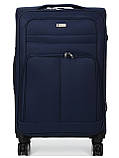 Валіза середня M тканина синя 69х42х29(+5)см/77л/3.6кг/Worldline 619, фото 3