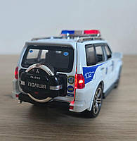 Машина металева поліція Mitsubishi Авто Експерт 1:32 світло звук 15*6*6,5см (51282), фото 6