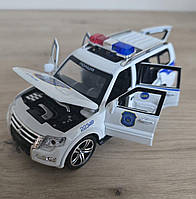Машина металева поліція Mitsubishi Авто Експерт 1:32 світло звук 15*6*6,5см (51282), фото 10