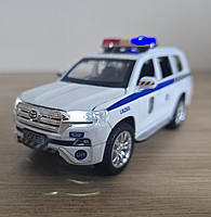 Машина металева поліція Авто Експерт Toyota Land Cruiser 200 1:32 світло звук інерція відч двері баг капот 15*6*6см (41153), фото 5