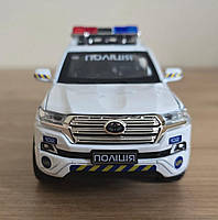 Машина металева поліція Авто Експерт Toyota Land Cruiser 200 1:32 світло звук інерція відч двері баг капот 15*6*6см (41153), фото 7