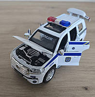 Машина металева поліція Авто Експерт Toyota Land Cruiser 200 1:32 світло звук інерція відч двері баг капот 15*6*6см (41153), фото 9