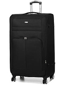 Валіза гігант XL тканина чорна 89х54х35(+5)см/145л/4.8кг/Worldline 619