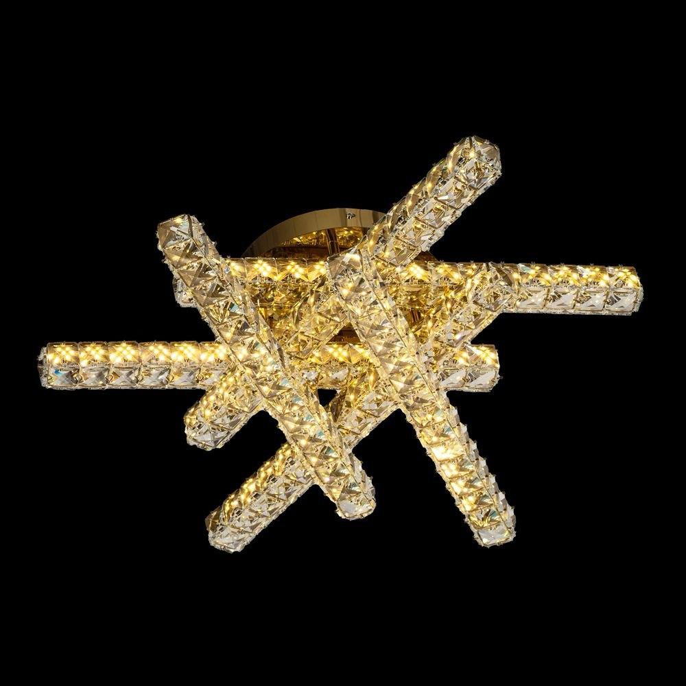 Лед люстра кришталева "Золоте сяйво" 3200-6000К 108Вт IP20 з пультом