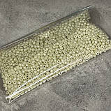 Бісер D 2 мм, отвір 0,7 мм, арт 018673, упаковка ≈24-25 грам, молочний, Молочний, фото 2