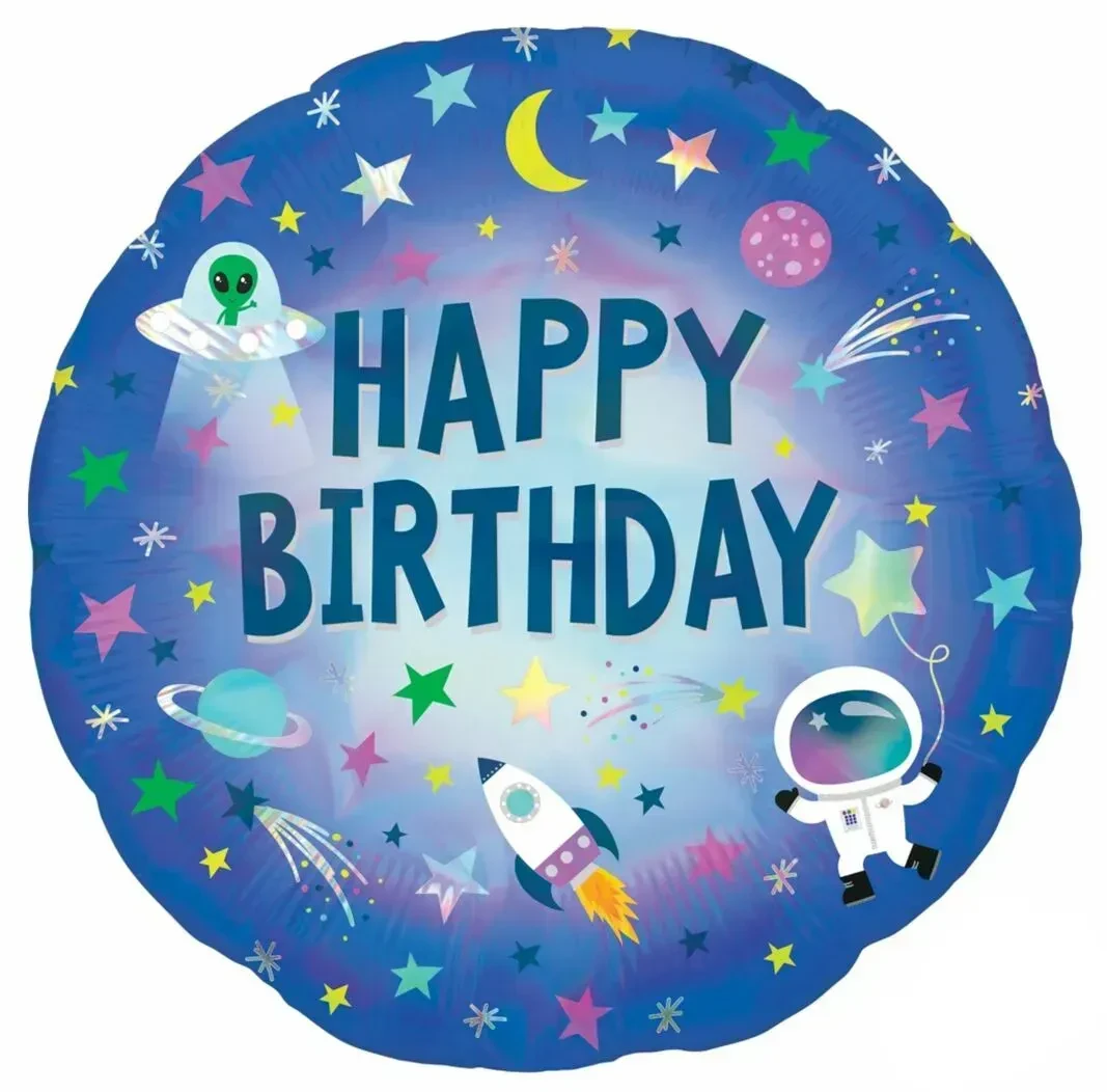 Куля фольгована Космос кругла. Розмір 45 см, фото 1