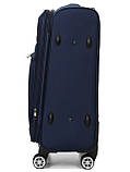Валіза середня M тканина синя 69х42х29(+5)см/77л/3.6кг/Worldline 619, фото 8