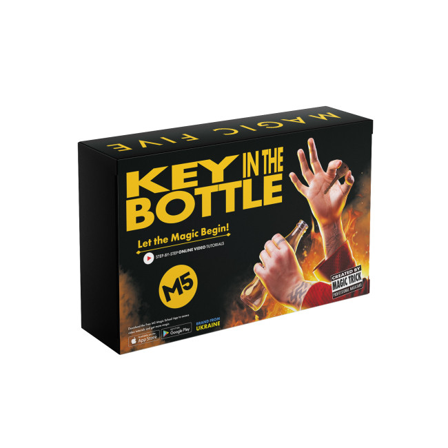 Пристрій для демонстрації фокусів і трюків Magic Five Key in the Bottle в ігровій формі MF043, фото 1