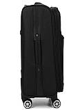 Валіза середня M тканина чорна 69х42х29(+5)см/77л/3.6кг/Worldline 619, фото 5