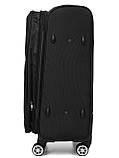 Валіза середня M тканина чорна 69х42х29(+5)см/77л/3.6кг/Worldline 619, фото 6