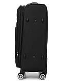 Валіза середня M тканина чорна 69х42х29(+5)см/77л/3.6кг/Worldline 619, фото 7