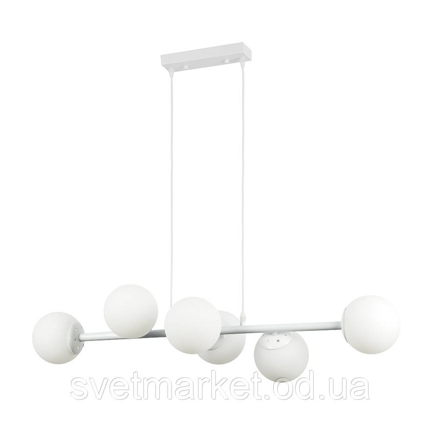 Біла підвісна люстра 752101-6(1010) WH+WH, фото 1