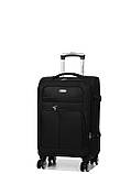 Валіза мала S тканина чорна 59х40х25(+5)см/45л/3кг/Worldline 619, фото 2