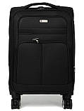Валіза мала S тканина чорна 59х40х25(+5)см/45л/3кг/Worldline 619, фото 3