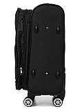 Валіза мала S тканина чорна 59х40х25(+5)см/45л/3кг/Worldline 619, фото 7