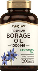Олія бурачника Piping Rock Borage Oil 1000 мг 120 капс.