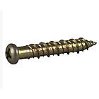 Шуруп по бетону 6.3х35 напівкруг PH2 жовтий оцинк, упак - 100 шт, Швеція