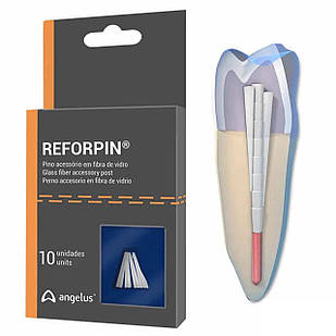 Штифти скловолоконні Angelus Reforpin, клиновидні, 10 шт/уп