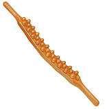 Масажер Гуаша дерев’яний для тіла спини шиї з 31 точкою для покращення кровотоку натуральне дерево світлий бук ручний, фото 2