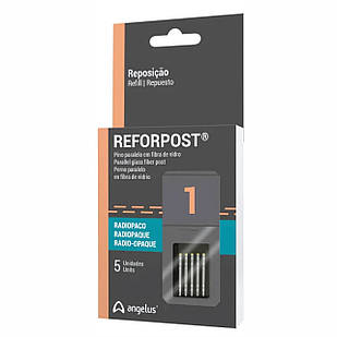Штифти скловолоконні Angelus Reforpost, паралельно-конічні, №1, 5 шт/уп