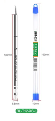 Жало паяльника Relife T12-XS-J (вигнуте, вбудований нагрівач), фото 1