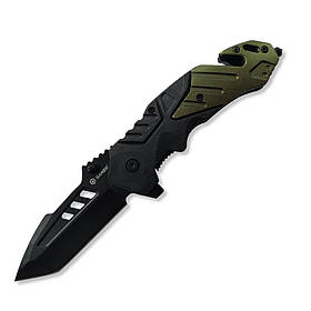 Складаний ніж Ganzo G629-GR зелений: 8Cr14, Liner Lock, фліппер, кліпса, склобій, для EDC