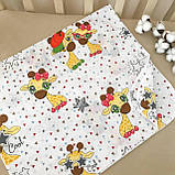 Пелюшка дитяча «Жирафчик» з ранфорсу 100% бавовна, 90×110 см, гіпоалергенна, м'яка, жовтий колір, принт, фото 2