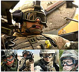 Тактичні захисні окуляри для страйкболу з антизапотіванням і 3 змінними лінзами чорного кольору, для екстремальних умов, фото 5