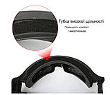 Тактичні захисні окуляри для страйкболу з антизапотіванням і 3 змінними лінзами чорного кольору, для екстремальних умов, фото 6