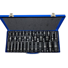 Набір ударних головок 1/2" AL-FA ALIS35E (35 шт 8-32 мм) професійний набір ударних головок