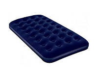 Надувний односпальний велюровий матрац-ліжко з насосом BestWay (67471)
