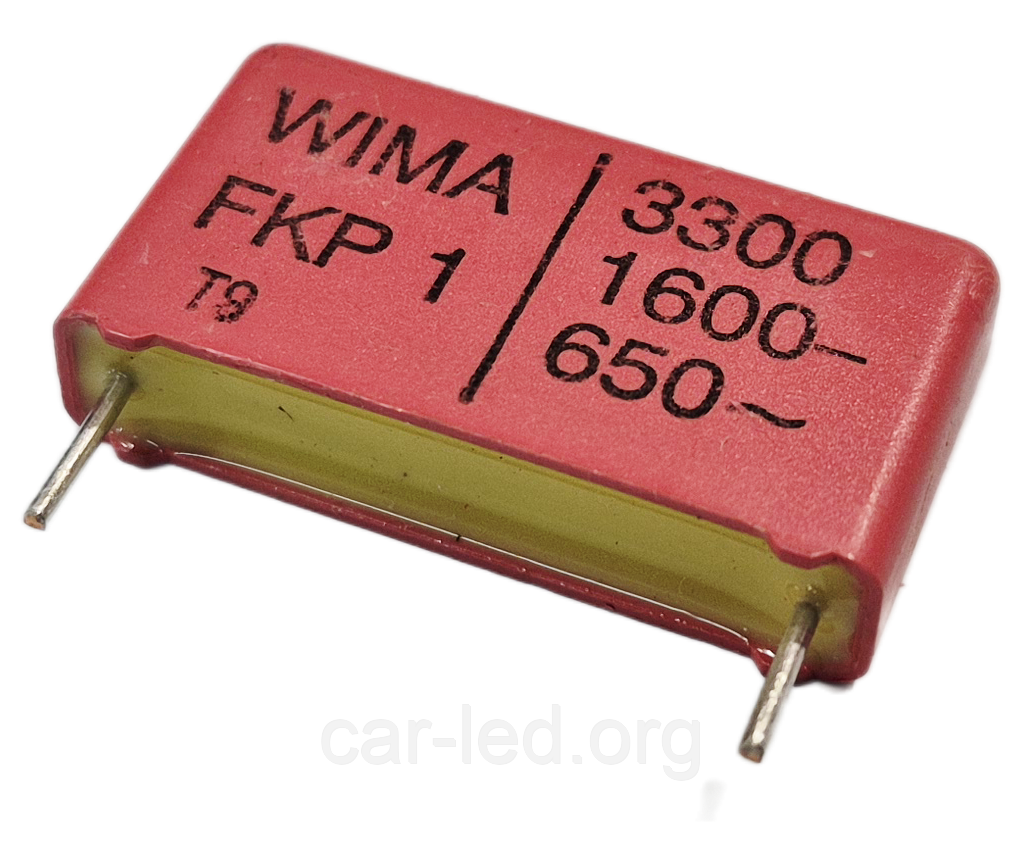 FKP1 WIMA  3300pF-1600VDC  (650VAC) (± 5%) P: 22,5mm. Поліпропіленовий  конденсатор, фото 1