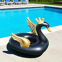 Дитяче надувне коло для плавання Лебідь, 72x55см, Чорний