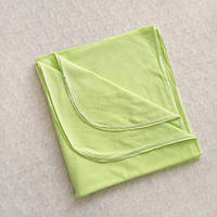 Пелюшка дитяча «Карапуз» з куліра 100% бавовна, 90×10 см, гіпоалергенна, м'яка, салатовий колір, однотонна