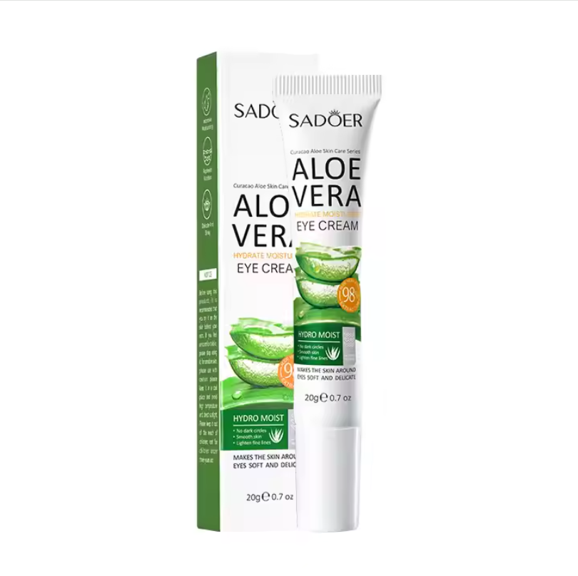 Опт 3 шт. Інтенсивно зволожуючий Крем для повік заспокійливий SADOER з екстрактом Алое Вера 98%, 20г, фото 1