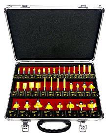 Фрези по дереву набір AL-FA ALRBS35-8 комплект для різьблення 35 штук