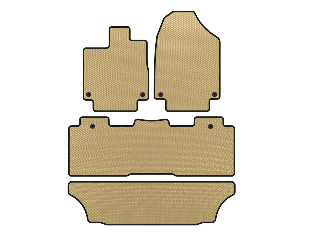 Килимки EVA (3 ряди, Бежевий) для Honda Odyssey від VLF комп., фото 1